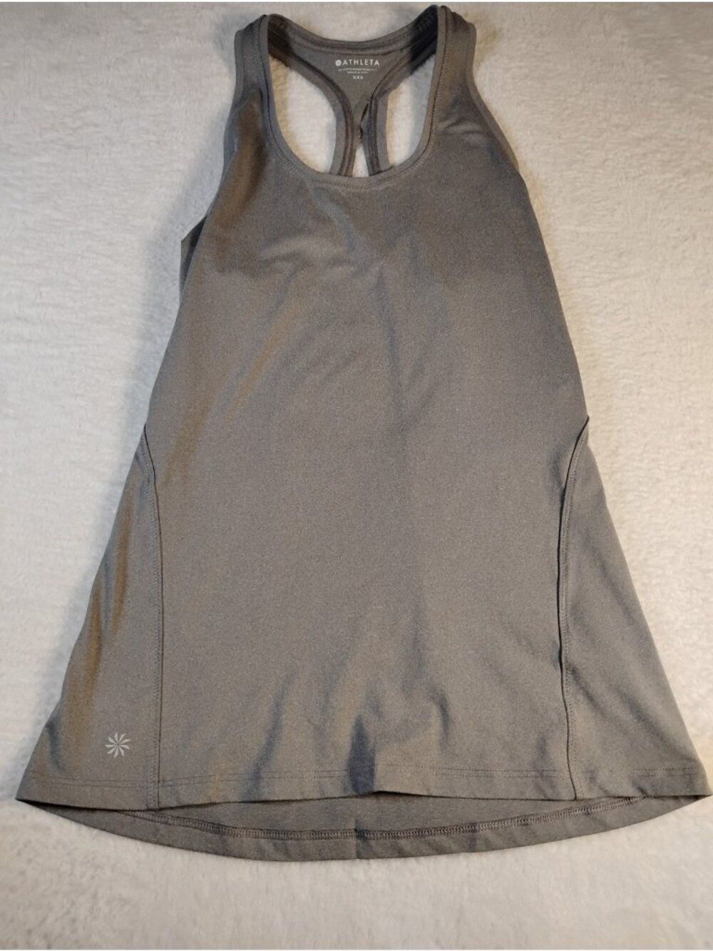 Athleta Racerback Tank Cut Out Athleisure Workout XXS Gray